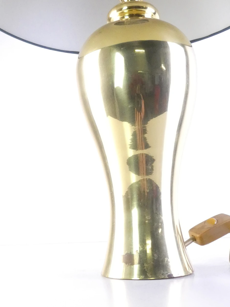 Gouden tafellamp met groene kap - foto 3