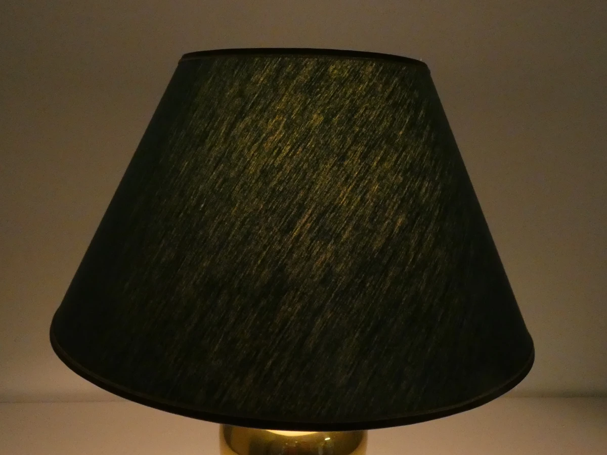 Gouden tafellamp met groene kap - foto 8