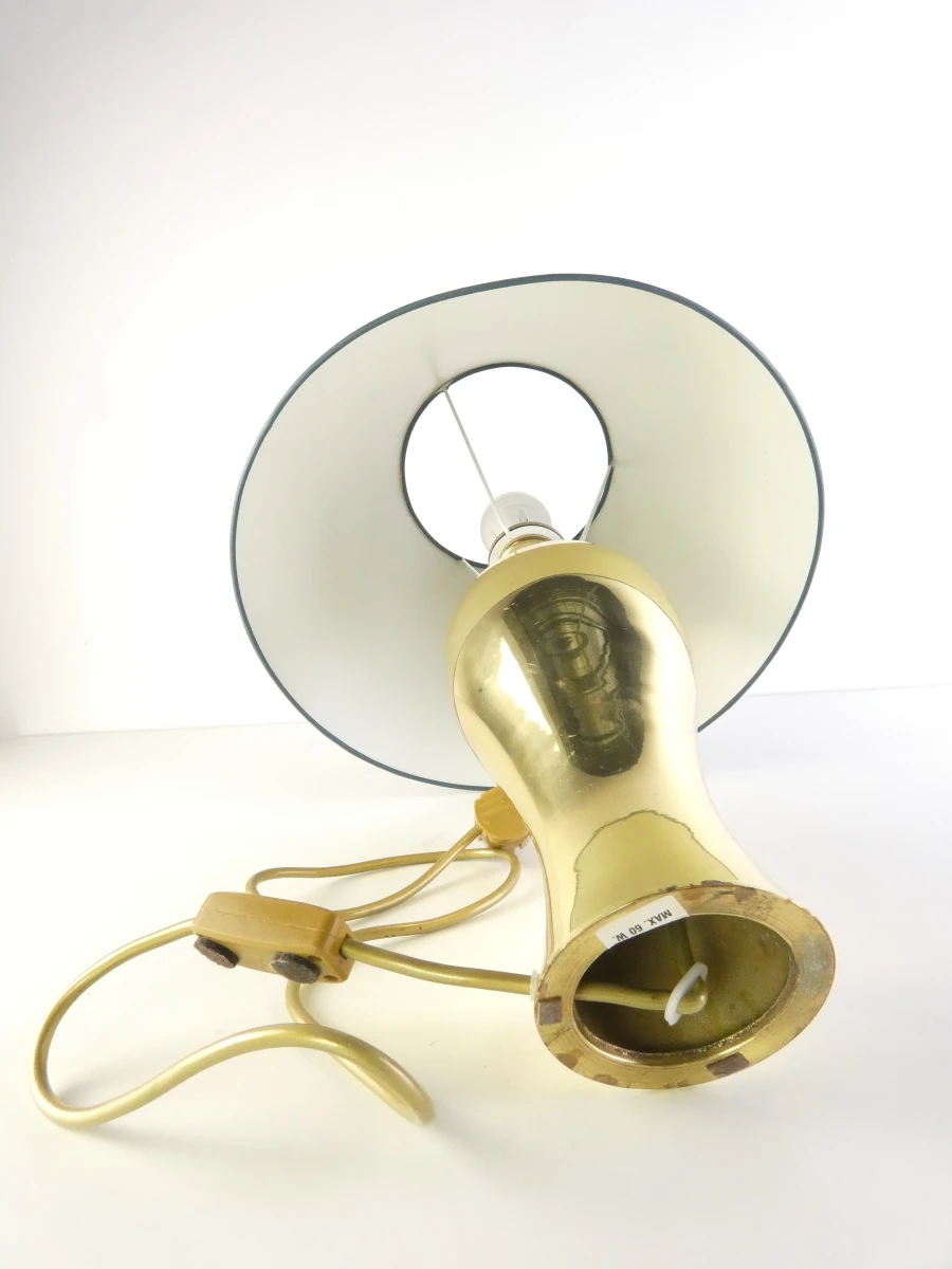 Gouden tafellamp met groene kap - foto 11