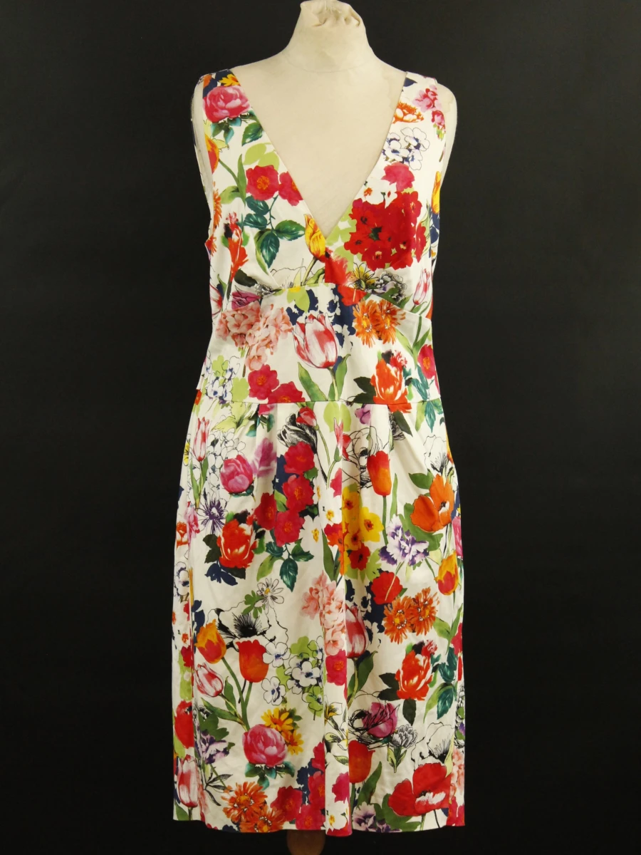 Moschino katoenen bloemenjurk met open rug maat 42 - foto 2