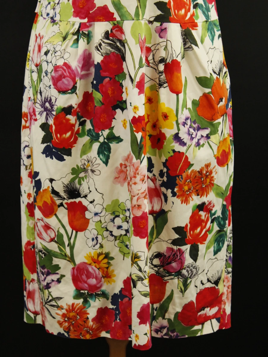Moschino katoenen bloemenjurk met open rug maat 42 - foto 4