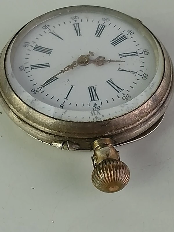 Vintage zakhorloge – Remontoir Cylindre 8 Rubis (800 zilver) - foto 6