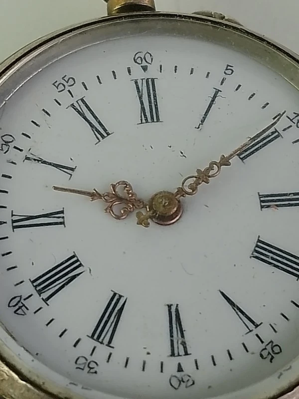 Vintage zakhorloge – Remontoir Cylindre 8 Rubis (800 zilver) - foto 7