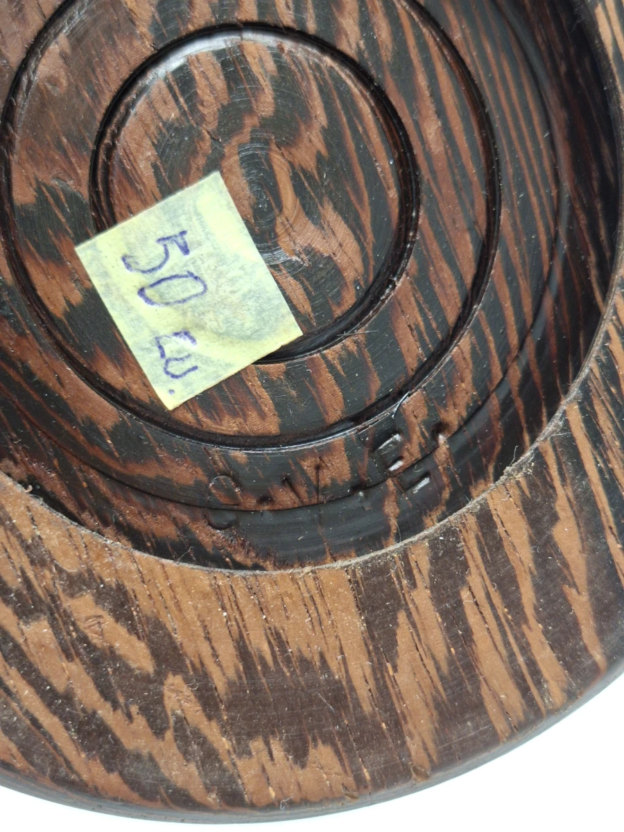 Set van drie handgedraaide eikenhouten standaards door G. Van Eenoo - foto 13