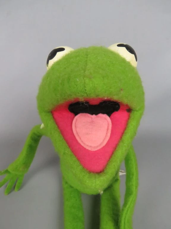 Vintage Kermit de Kikker knuffelpop Fisher Price