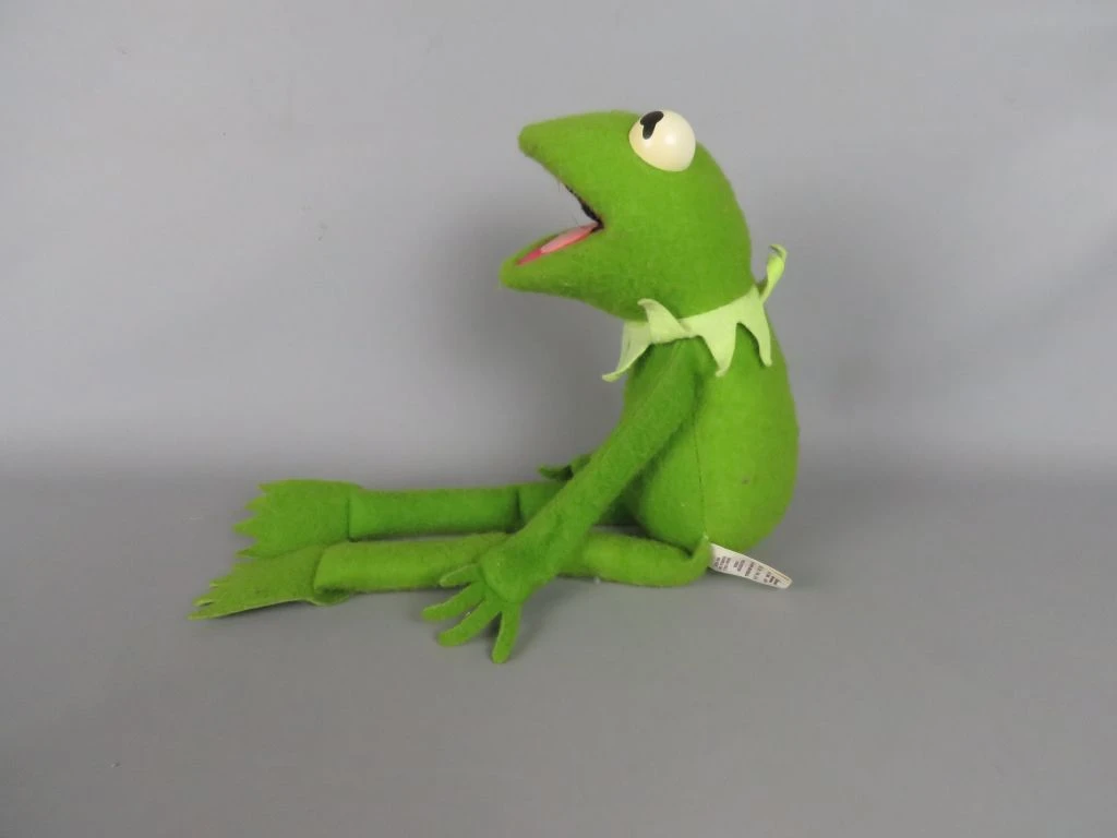 Vintage Kermit de Kikker knuffelpop Fisher Price
