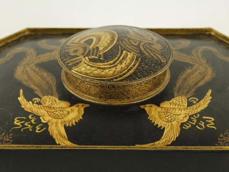 Grote chinoiserie theedoos 'Kyoto noire n°2' Mis en Demeure Paris - foto 14