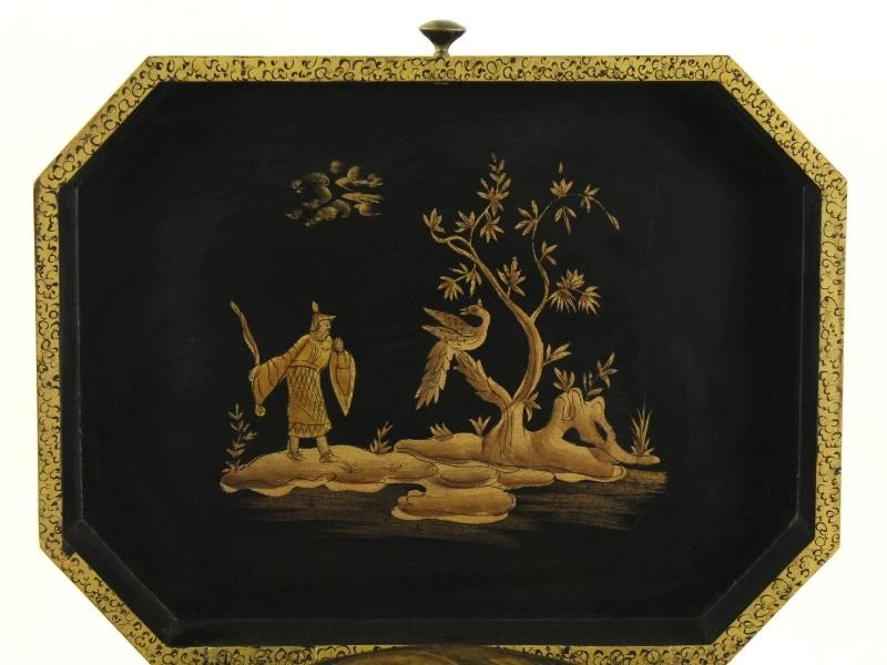 Grote chinoiserie theedoos 'Kyoto noire n°2' Mis en Demeure Paris - foto 7