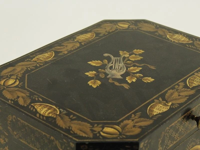 Grote chinoiserie theedoos 'Kyoto noire n°2' Mis en Demeure Paris - foto 5