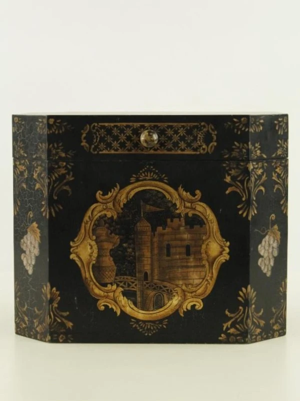 Grote chinoiserie theedoos 'Kyoto noire n°2' Mis en Demeure Paris - foto 2