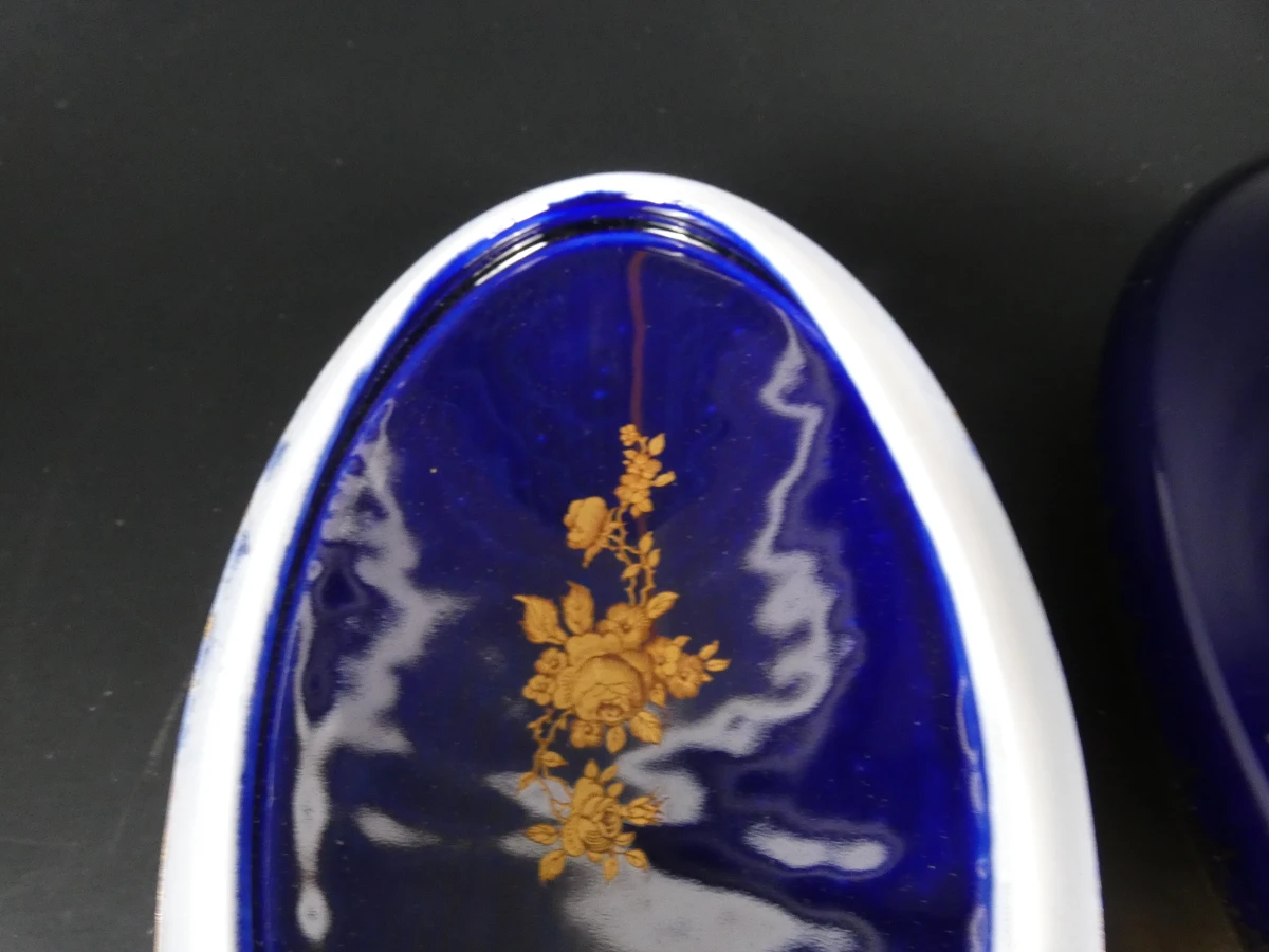Set van 4 decoratieve porseleinen schaaltjes en doosjes - foto 14