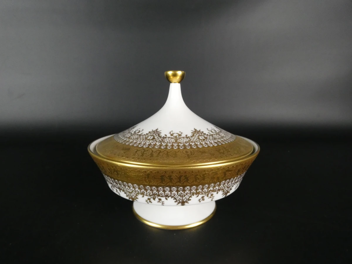 Set van 4 decoratieve porseleinen schaaltjes en doosjes - foto 15