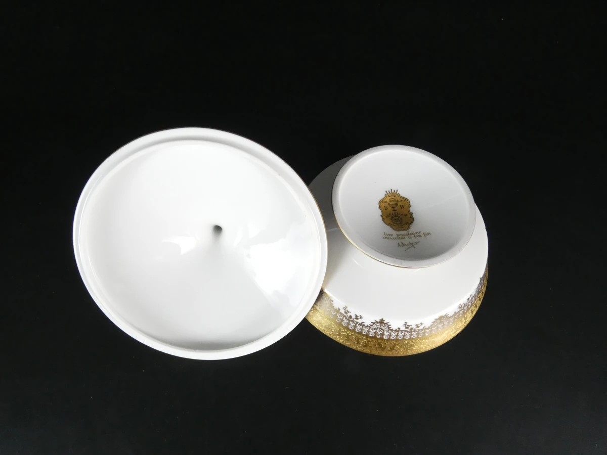 Set van 4 decoratieve porseleinen schaaltjes en doosjes - foto 19