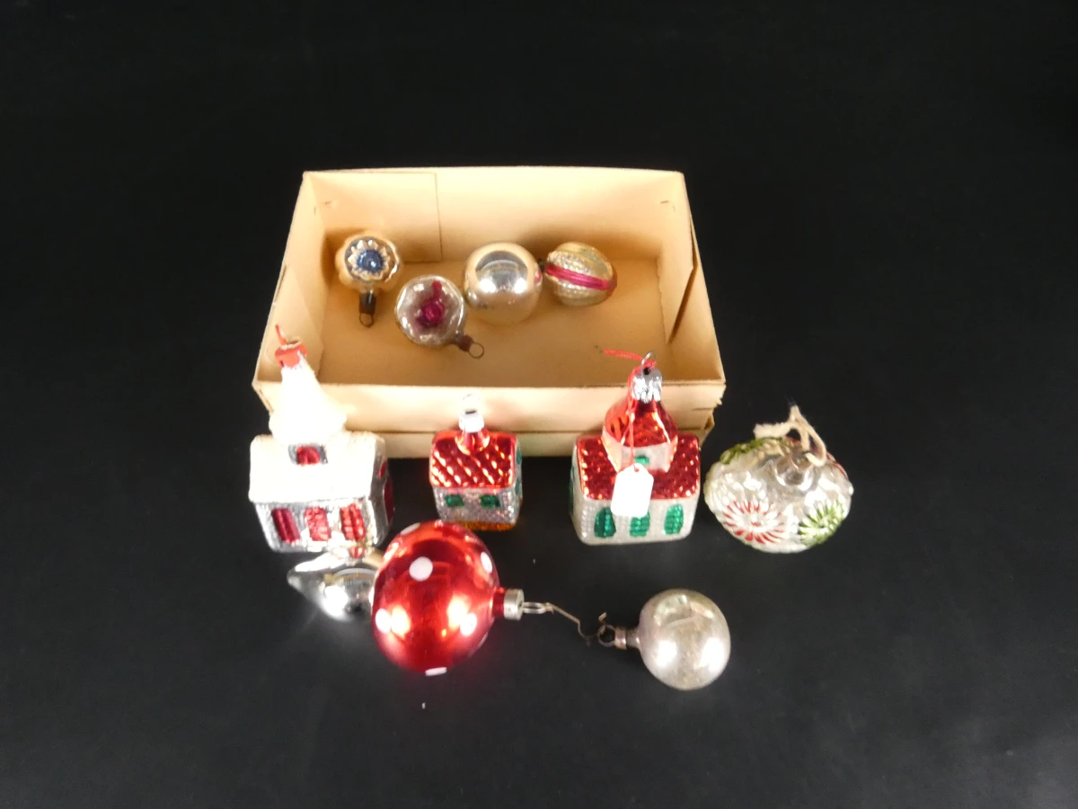 Set vintage kerstballen en pieken - foto 18