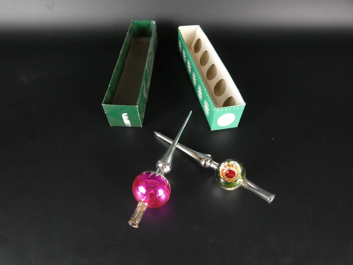 Set vintage kerstballen en pieken - foto 22