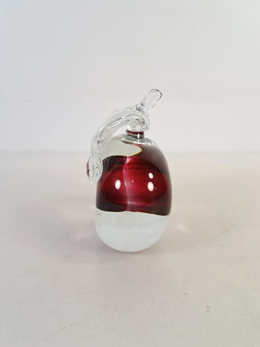 Glazen decoratief object met rode accenten - foto 4