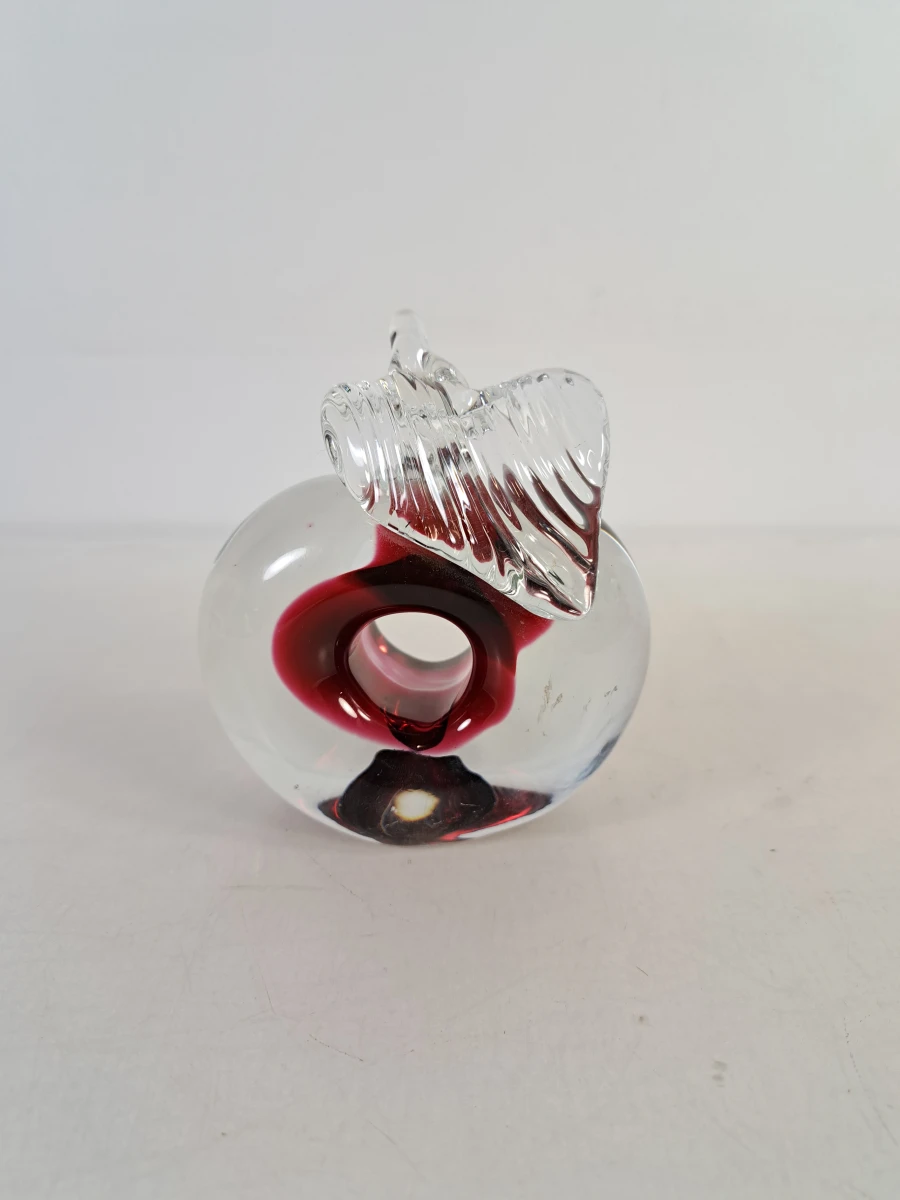 Glazen decoratief object met rode accenten - foto 3