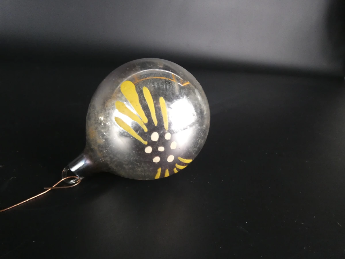 8 vintage ajeko kerstballen en kerstbel van glas - foto 5