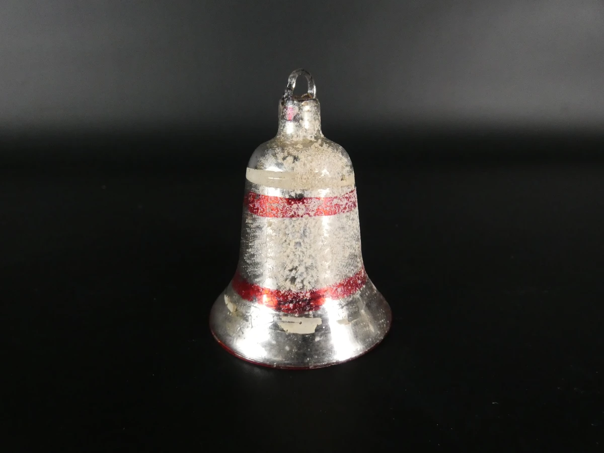 8 vintage ajeko kerstballen en kerstbel van glas - foto 10