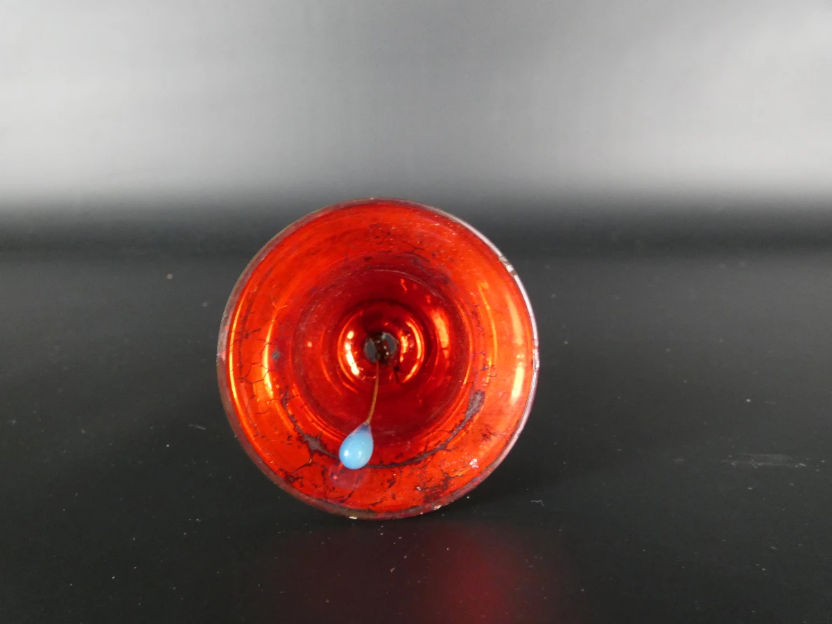 8 vintage ajeko kerstballen en kerstbel van glas - foto 11