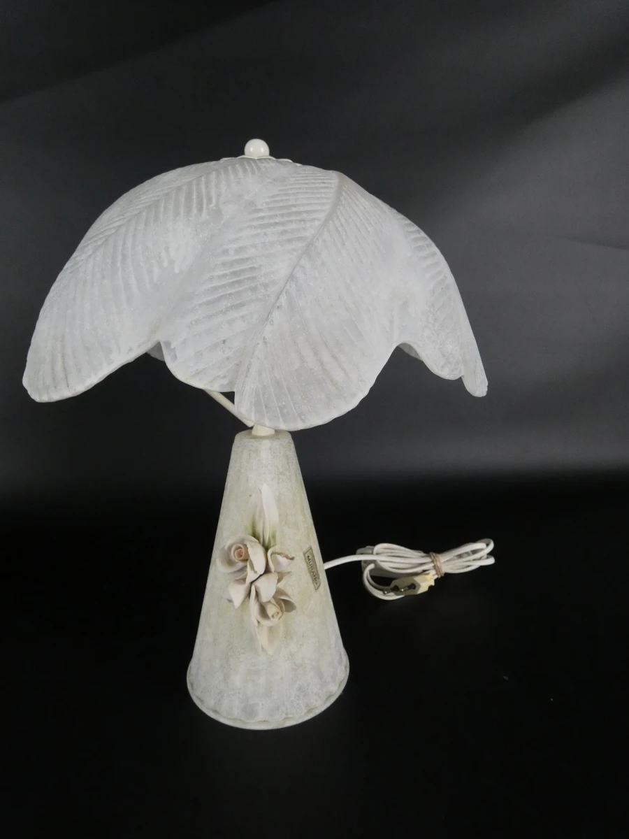 Vintage wit Murano-glas tafellampen - foto 3