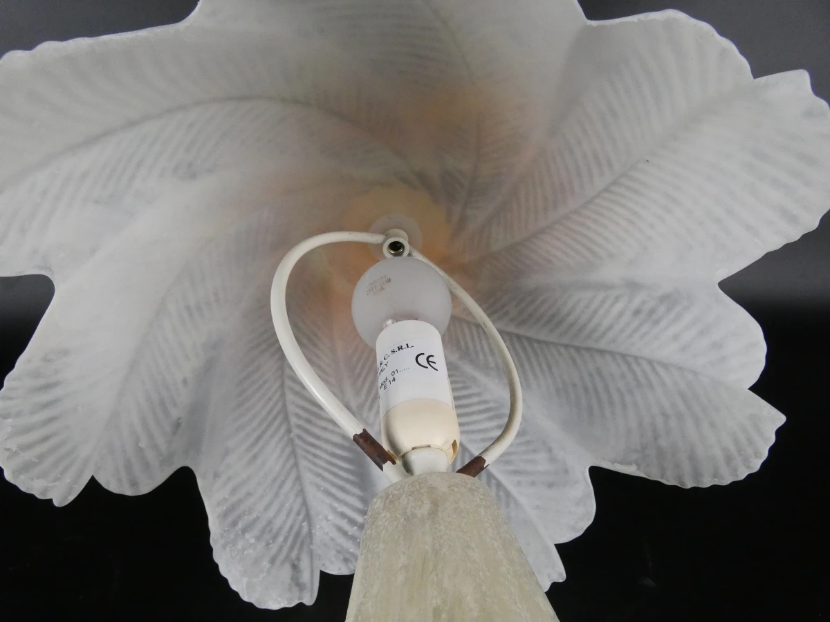 Vintage wit Murano-glas tafellampen - foto 12