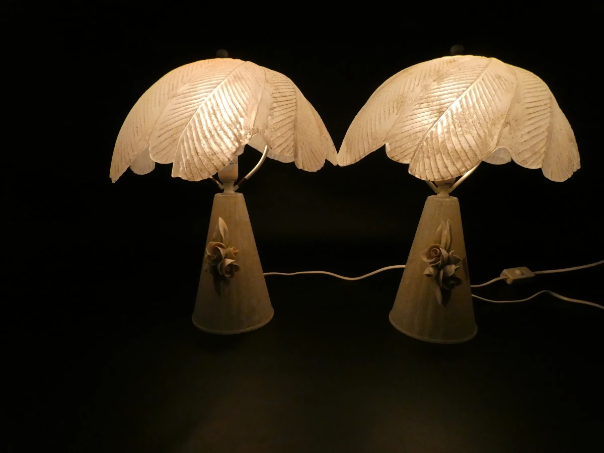 Vintage wit Murano-glas tafellampen - foto 18