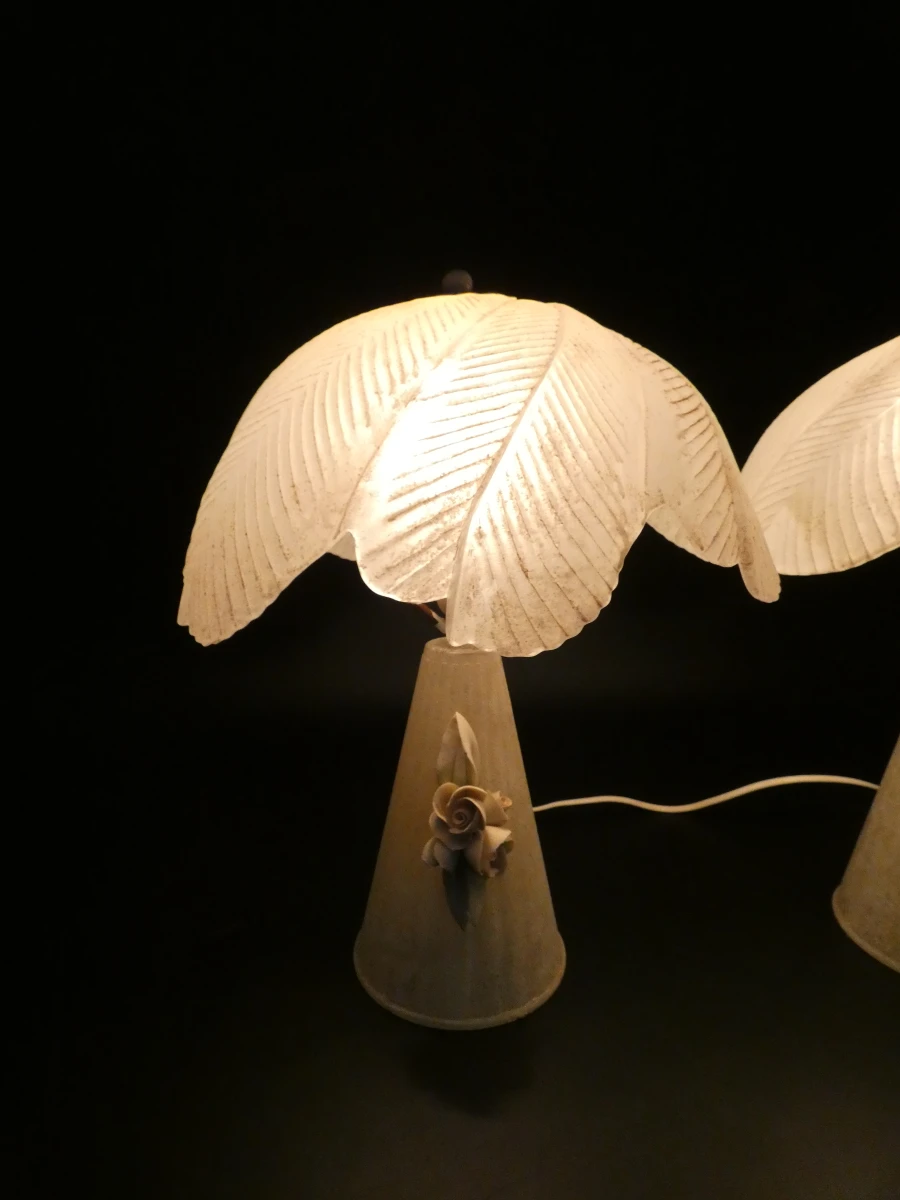 Vintage wit Murano-glas tafellampen - foto 19