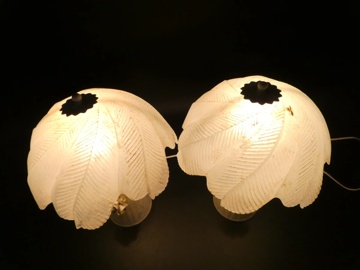Vintage wit Murano-glas tafellampen - foto 23