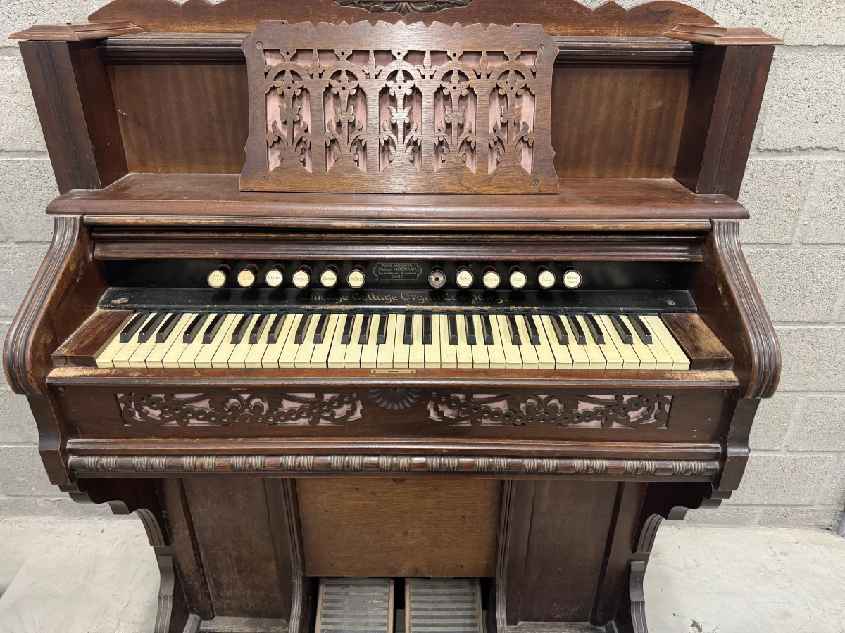 Antiek harmonium – rijk gedecoreerd - foto 3