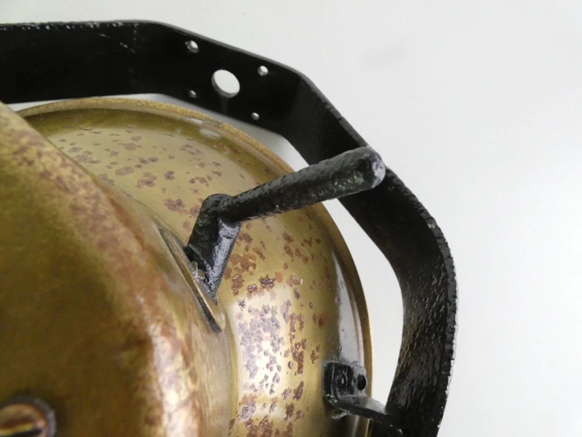 Industriële vintage metalen lampenkap met glas - foto 7