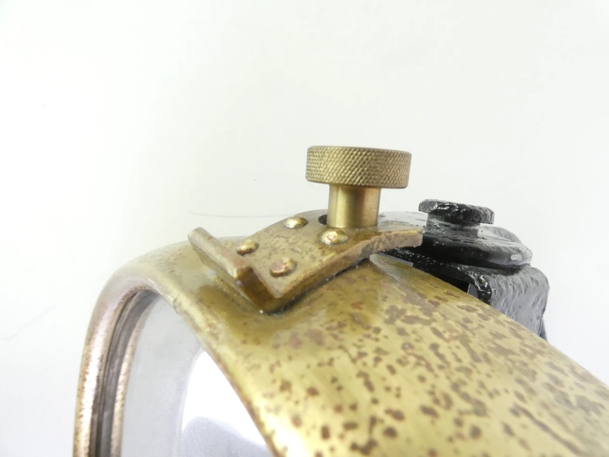 Industriële vintage metalen lampenkap met glas - foto 13