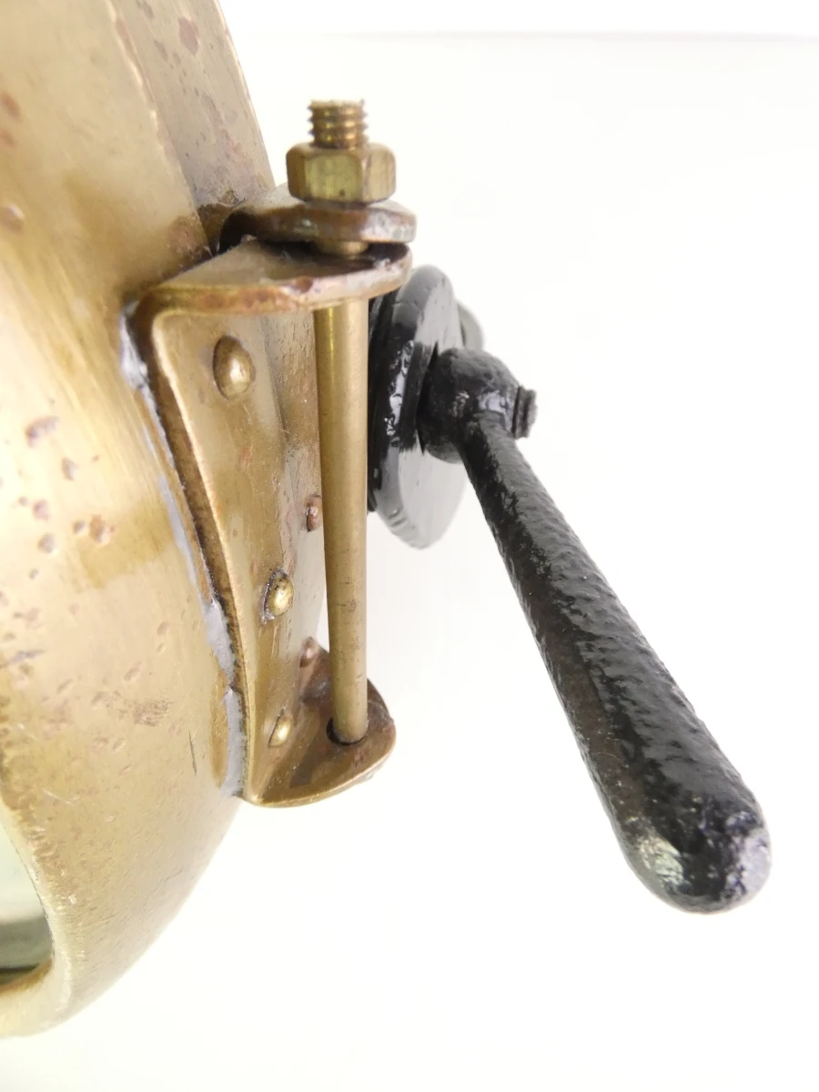 Industriële vintage metalen lampenkap met glas - foto 14