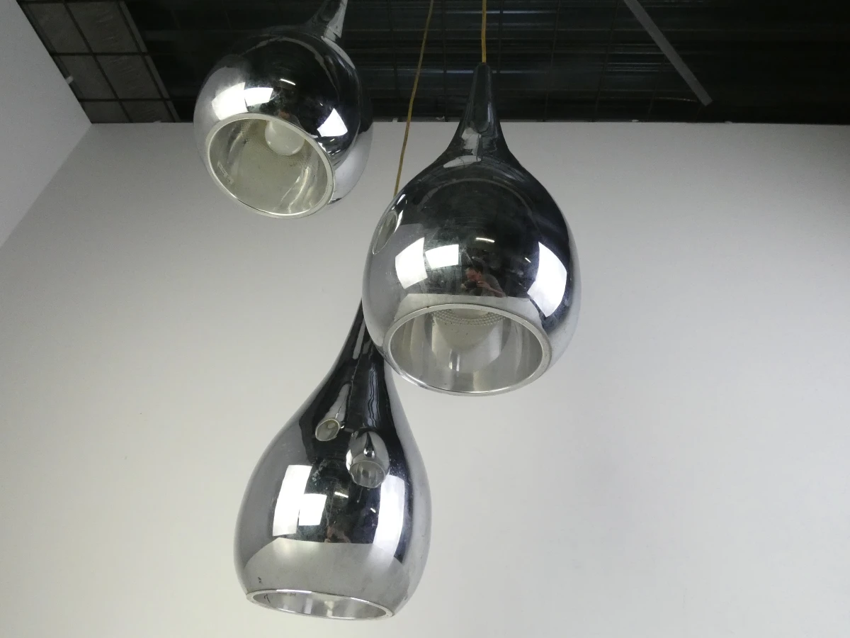 Luxe ETH Goccia 3-Lichts Druppelhanglamp – Chroom - foto 2