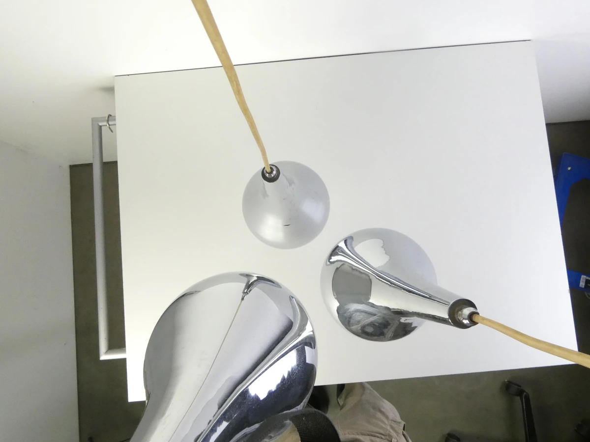 Luxe ETH Goccia 3-Lichts Druppelhanglamp – Chroom - foto 12