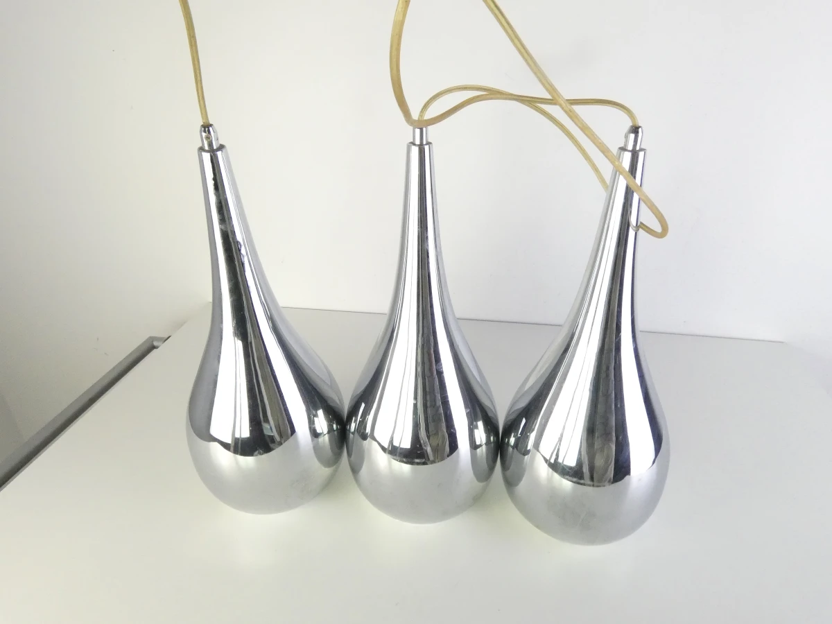 Luxe ETH Goccia 3-Lichts Druppelhanglamp – Chroom - foto 19