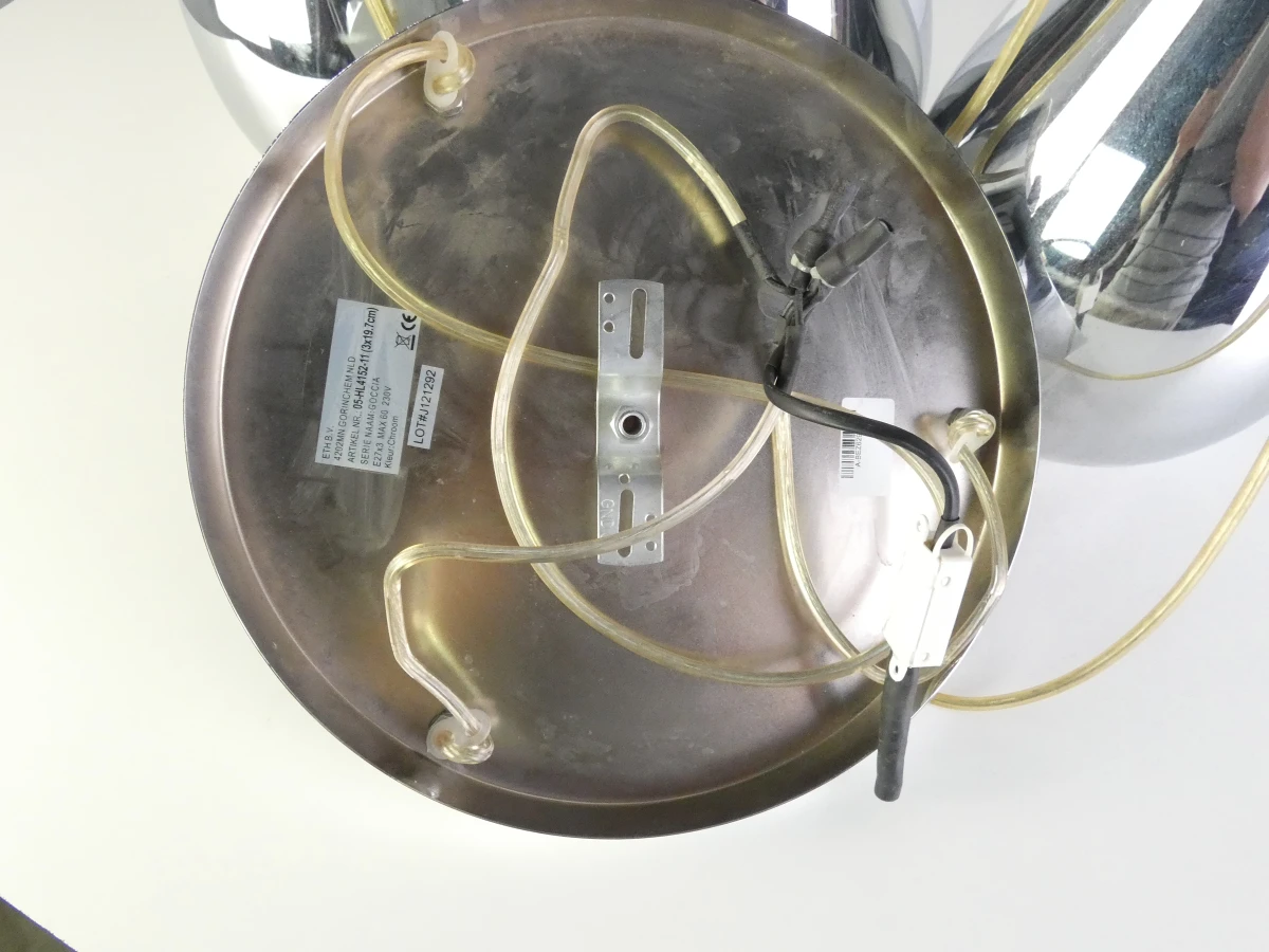 Luxe ETH Goccia 3-Lichts Druppelhanglamp – Chroom - foto 20