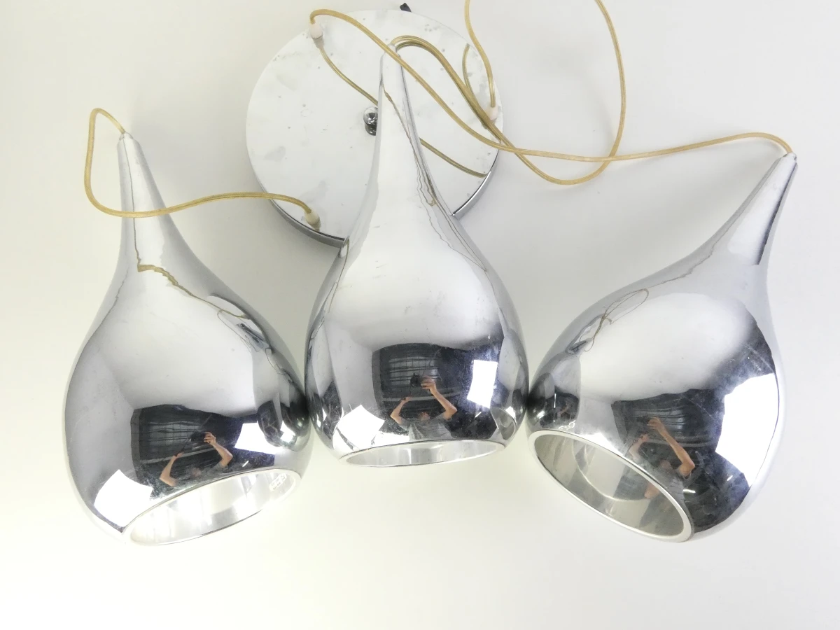 Luxe ETH Goccia 3-Lichts Druppelhanglamp – Chroom - foto 26
