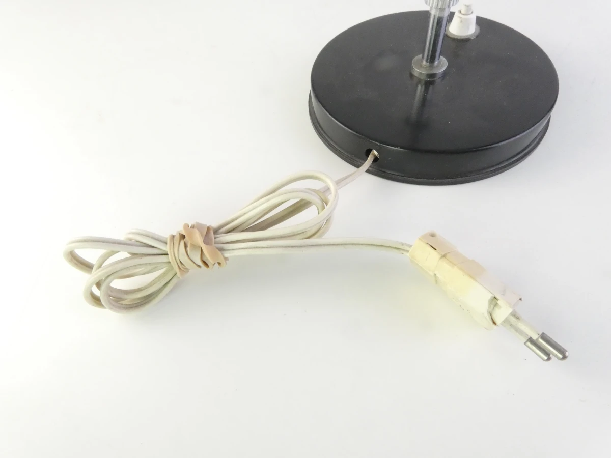 Tijdloos Deens Design (Jo Hammerborg Stijl!) bureaulamp met metalen voet - foto 12