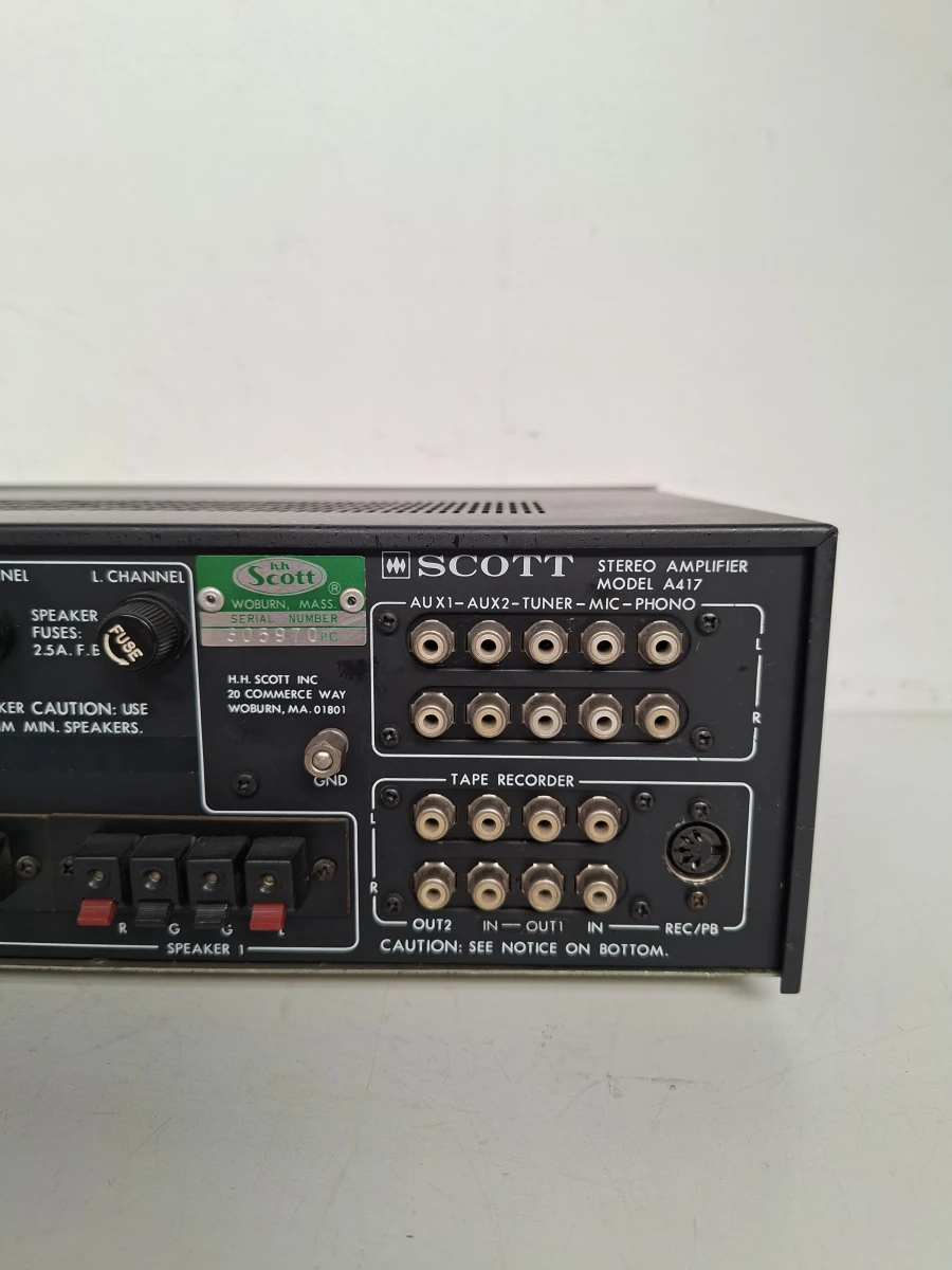 🎶Vintage Scott A 417 Stereo Amplifier (1976) – Pure Analoge Audiokwaliteit - foto 7