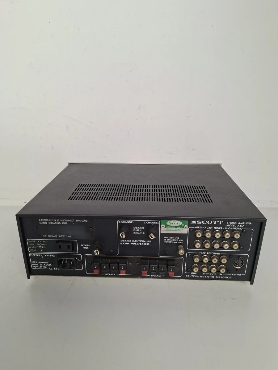 🎶Vintage Scott A 417 Stereo Amplifier (1976) – Pure Analoge Audiokwaliteit - foto 3