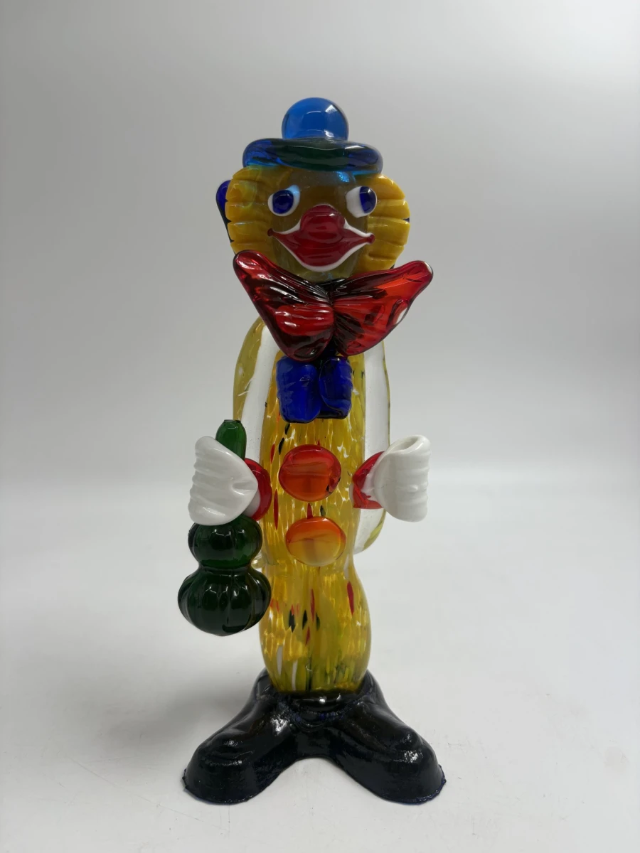 Vintage Murano 2 glazen clown beeldjes - foto 2