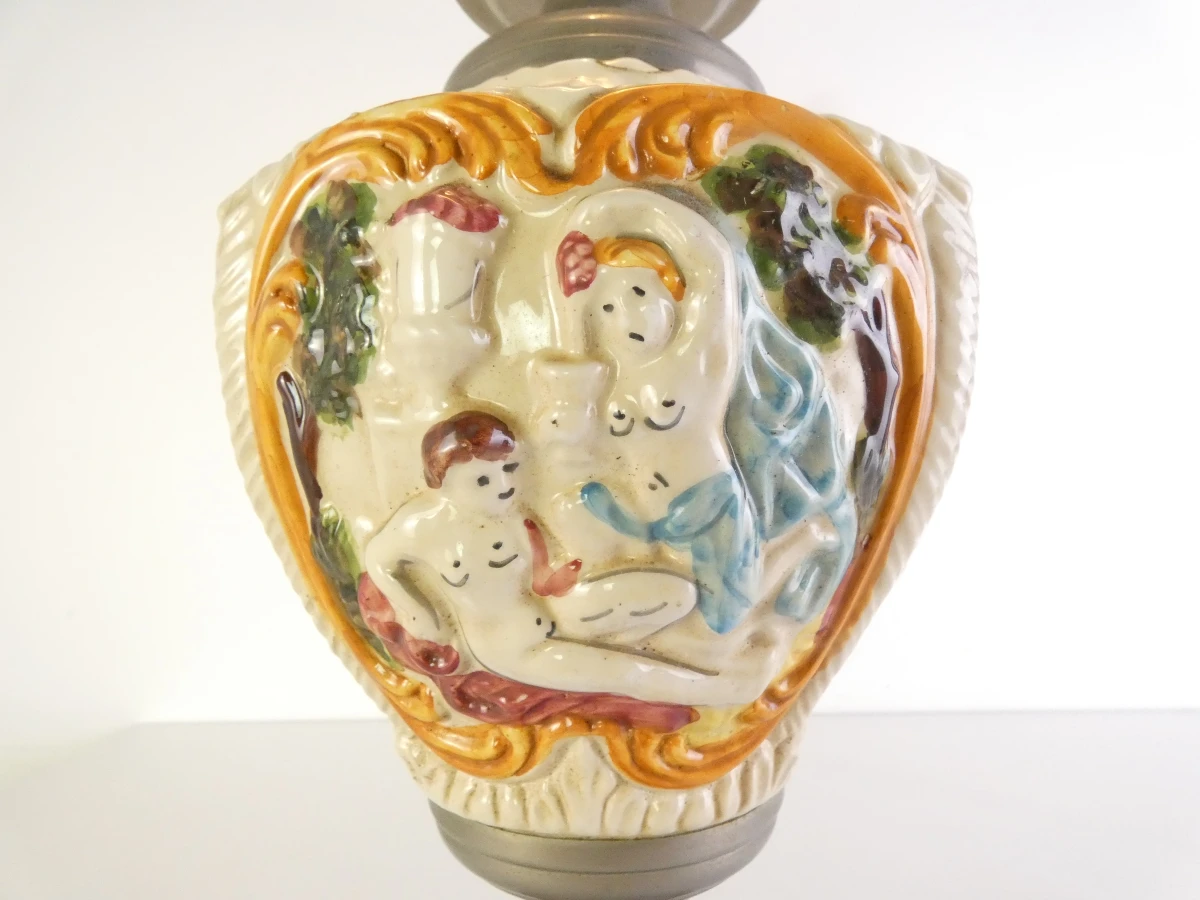 Vintage decoratieve tafellamp in Capodimonte-stijl - foto 2