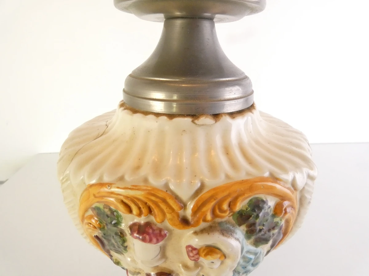 Vintage decoratieve tafellamp in Capodimonte-stijl - foto 3