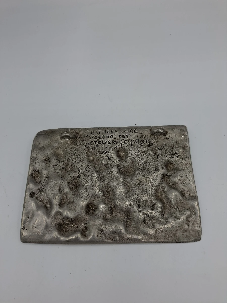 🖼️ Originele Ernest Patris Wandplaquette – "Cire Perdue" Gietwerk (Spelende Putti) - foto 2
