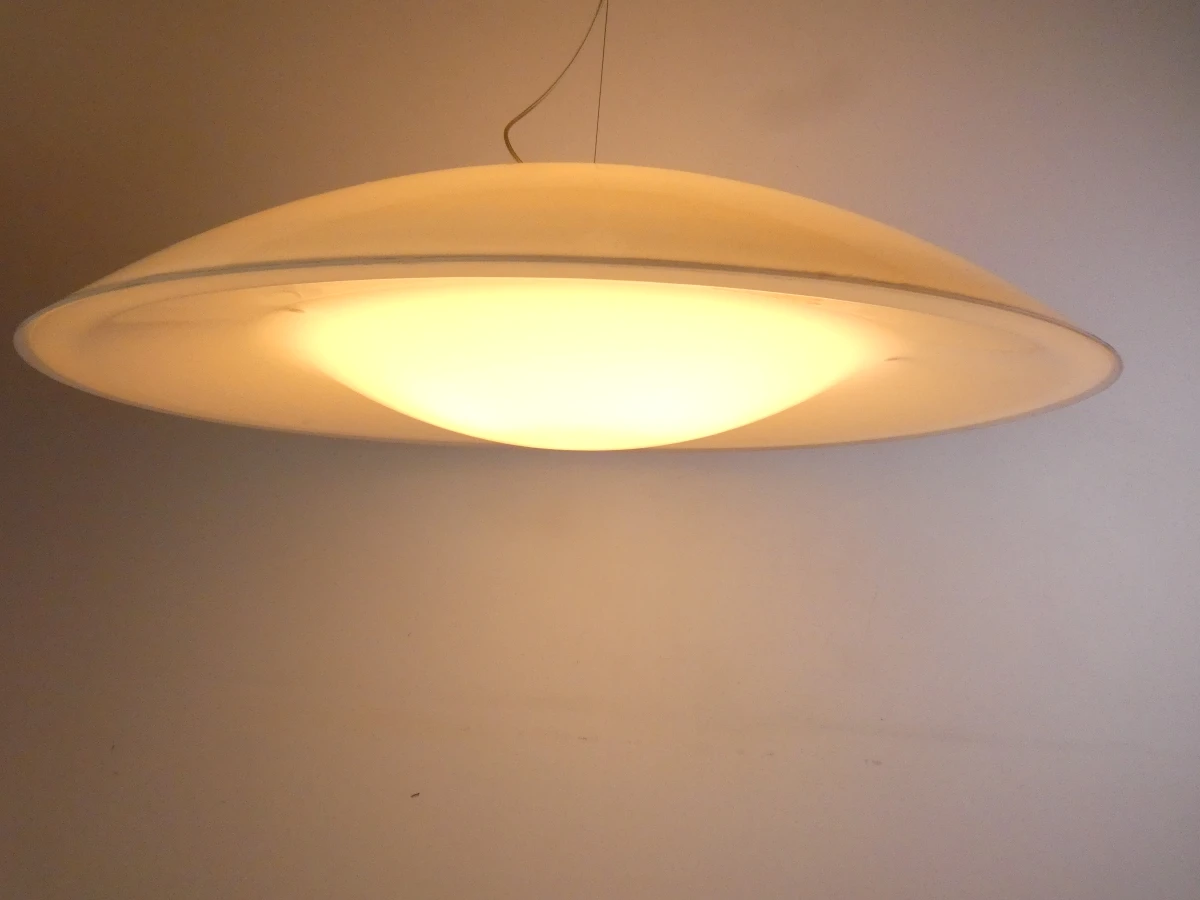 UFO-vormige Hanglamp Kartell met oranje neonbuis - foto 2