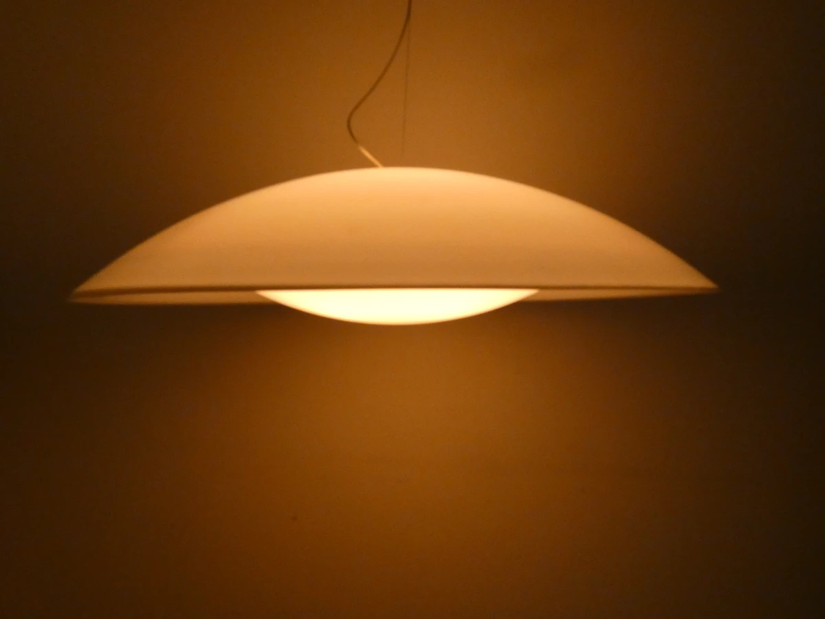 UFO-vormige Hanglamp Kartell met oranje neonbuis - foto 3