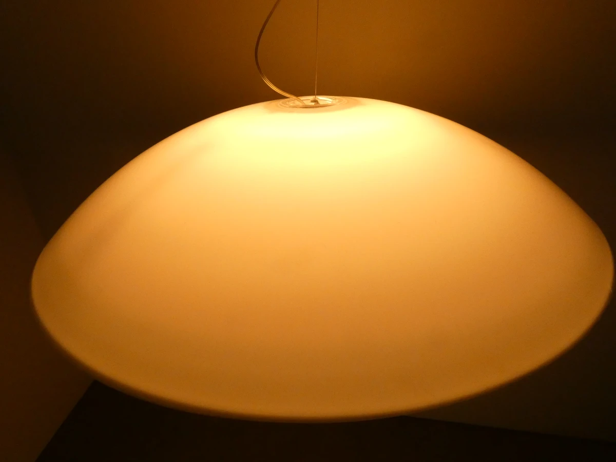 UFO-vormige Hanglamp Kartell met oranje neonbuis - foto 4