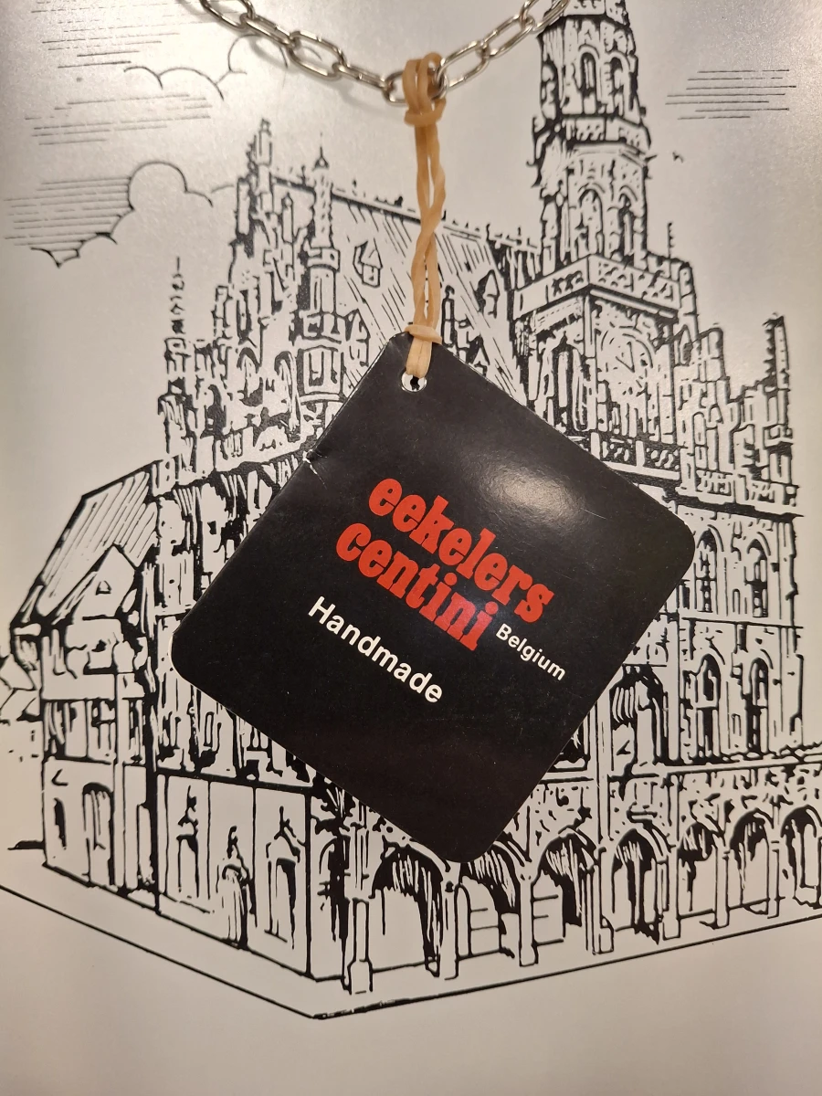 Handgemaakte glas-in-loodlijst met stadhuis van Oudenaarde - foto 2