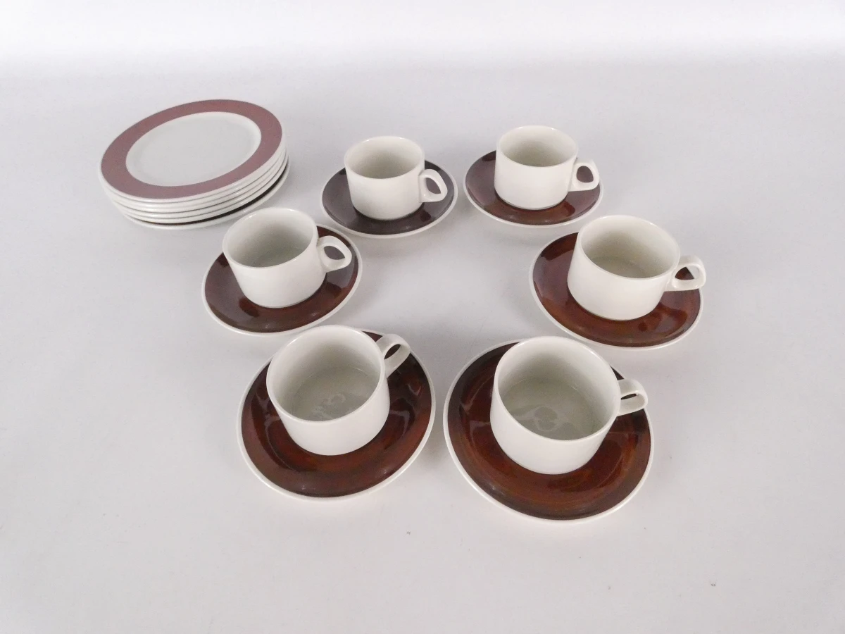 Vintage Villeroy-Boch Luxemburgs bruin koffieservies - foto 2